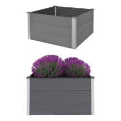 vidaXL Arriate de WPC gris 100x100x54 cm