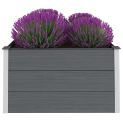 vidaXL Arriate de WPC gris 100x100x54 cm
