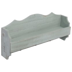 vidaXL Perchero de pared de madera verde 50x10x23 cm