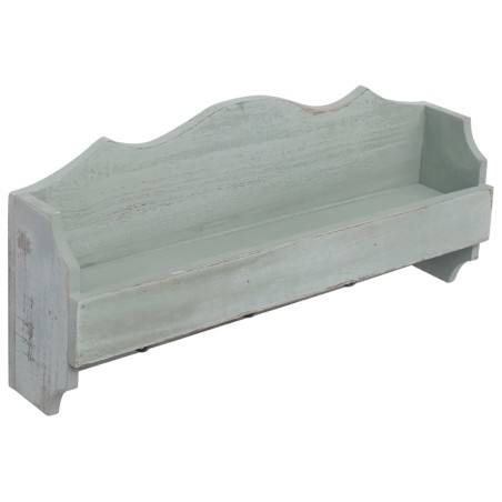 vidaXL Perchero de pared de madera verde 50x10x23 cm