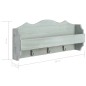 vidaXL Perchero de pared de madera verde 50x10x23 cm vidaXL Perchero de pared de madera verde 50x10x23 cm