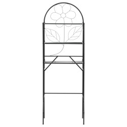 vidaXL Estante para inodoro negro 60x33x174 cm