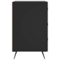 vidaXL Mesita de noche madera de ingeniería negro 40x40x66 cm