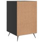 vidaXL Mesita de noche madera de ingeniería negro 40x40x66 cm