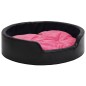 vidaXL Cama de perros felpa y cuero sintético negro y rosa 99x89x21 cm vidaXL Cama de perros felpa y cuero sintético negro y rosa 99x89x21 cm