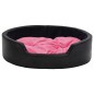 vidaXL Cama de perros felpa y cuero sintético negro y rosa 99x89x21 cm vidaXL Cama de perros felpa y cuero sintético negro y rosa 99x89x21 cm