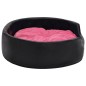 vidaXL Cama de perros felpa y cuero sintético negro y rosa 99x89x21 cm vidaXL Cama de perros felpa y cuero sintético negro y rosa 99x89x21 cm