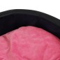 vidaXL Cama de perros felpa y cuero sintético negro y rosa 99x89x21 cm vidaXL Cama de perros felpa y cuero sintético negro y rosa 99x89x21 cm