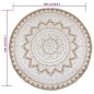 vidaXL Alfombra redonda yute trenzado estampado 180 cm vidaXL Alfombra redonda yute trenzado estampado 180 cm