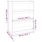 vidaXL Estantería/divisor de espacios madera de pino 80x30x103,5 cm vidaXL Estantería/divisor de espacios madera de pino 80x30x103,5 cm