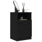 vidaXL Mesita de noche madera contrachapada color negro vidaXL Mesita de noche madera contrachapada color negro