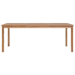 vidaXL Mesa de jardín de madera maciza de teca 200x100x77 cm