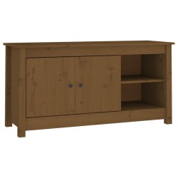 vidaXL Mueble de TV madera maciza de pino marrón miel 103x36,5x52 cm