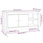vidaXL Mueble de TV madera maciza de pino marrón miel 103x36,5x52 cm vidaXL Mueble de TV madera maciza de pino marrón miel 103x36,5x52 cm