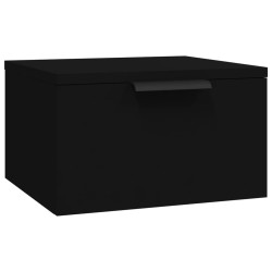 vidaXL Mesita de noche de pared negro 34x30x20 cm