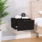 vidaXL Mesita de noche de pared negro 34x30x20 cm vidaXL Mesita de noche de pared negro 34x30x20 cm