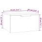 vidaXL Mesita de noche de pared negro 34x30x20 cm vidaXL Mesita de noche de pared negro 34x30x20 cm
