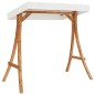 vidaXL Estructura columpio y techo crema madera curvada acabado teca vidaXL Estructura columpio y techo crema madera curvada acabado teca