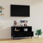 vidaXL Mueble para TV madera contrachapada negro 80x36x50 cm vidaXL Mueble para TV madera contrachapada negro 80x36x50 cm