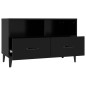 vidaXL Mueble para TV madera contrachapada negro 80x36x50 cm vidaXL Mueble para TV madera contrachapada negro 80x36x50 cm