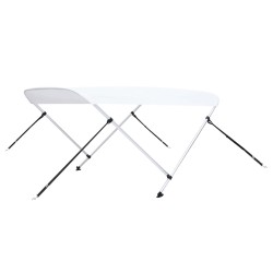 vidaXL Toldo Bimini de 2 arcos blanco 180x130x110 cm