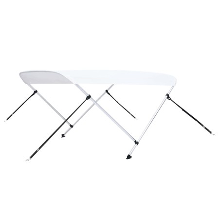 vidaXL Toldo Bimini de 2 arcos blanco 180x130x110 cm