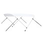 vidaXL Toldo Bimini de 2 arcos blanco 180x130x110 cm vidaXL Toldo Bimini de 2 arcos blanco 180x130x110 cm