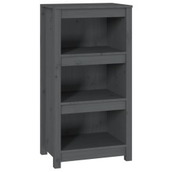 vidaXL Estantería madera maciza de pino gris 50x35x97 cm