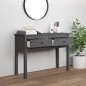 vidaXL Mesa consola de madera maciza de pino gris 100x35x75 cm vidaXL Mesa consola de madera maciza de pino gris 100x35x75 cm