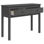 vidaXL Mesa consola de madera maciza de pino gris 100x35x75 cm vidaXL Mesa consola de madera maciza de pino gris 100x35x75 cm