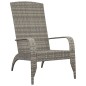vidaXL Silla de jardín Adirondack ratán sintético gris vidaXL Silla de jardín Adirondack ratán sintético gris