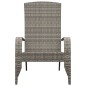 vidaXL Silla de jardín Adirondack ratán sintético gris vidaXL Silla de jardín Adirondack ratán sintético gris
