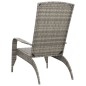 vidaXL Silla de jardín Adirondack ratán sintético gris vidaXL Silla de jardín Adirondack ratán sintético gris