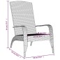 vidaXL Silla de jardín Adirondack ratán sintético gris vidaXL Silla de jardín Adirondack ratán sintético gris