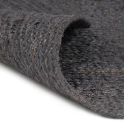 vidaXL Alfombra de yute tejida a mano redonda gris oscuro 240 cm