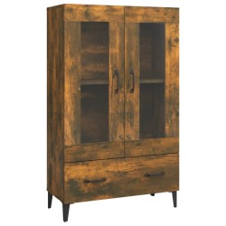 vidaXL Aparador de madera contrachapada roble ahumado 70x31x115 cm