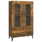 vidaXL Aparador de madera contrachapada roble ahumado 70x31x115 cm