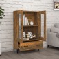 vidaXL Aparador de madera contrachapada roble ahumado 70x31x115 cm