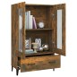 vidaXL Aparador de madera contrachapada roble ahumado 70x31x115 cm