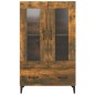 vidaXL Aparador de madera contrachapada roble ahumado 70x31x115 cm