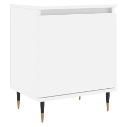 vidaXL Mesita de noche madera de ingeniería blanco 40x30x50 cm