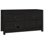 vidaXL Armario auxiliar madera maciza de pino negro 100x40x54 cm vidaXL Armario auxiliar madera maciza de pino negro 100x40x54 cm