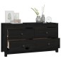 vidaXL Armario auxiliar madera maciza de pino negro 100x40x54 cm vidaXL Armario auxiliar madera maciza de pino negro 100x40x54 cm