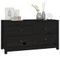 vidaXL Armario auxiliar madera maciza de pino negro 100x40x54 cm vidaXL Armario auxiliar madera maciza de pino negro 100x40x54 cm