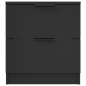 vidaXL Mesitas de noche 2 uds madera contrachapada color negro