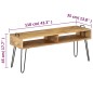 vidaXL Mueble para TV madera de mango maciza 110x35x45 cm