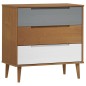 vidaXL Mesita de noche MOLDE madera maciza de pino marrón 80x40x80 cm vidaXL Mesita de noche MOLDE madera maciza de pino marrón 80x40x80 cm