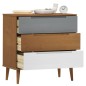vidaXL Mesita de noche MOLDE madera maciza de pino marrón 80x40x80 cm vidaXL Mesita de noche MOLDE madera maciza de pino marrón 80x40x80 cm