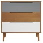 vidaXL Mesita de noche MOLDE madera maciza de pino marrón 80x40x80 cm vidaXL Mesita de noche MOLDE madera maciza de pino marrón 80x40x80 cm