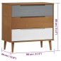 vidaXL Mesita de noche MOLDE madera maciza de pino marrón 80x40x80 cm vidaXL Mesita de noche MOLDE madera maciza de pino marrón 80x40x80 cm